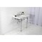 Kingston Brass 36 Carrara Marble Console Sink with Stainless Steel Legs, Marble WhitePolished Chrome LMS36MSQ1 - alternate 4
